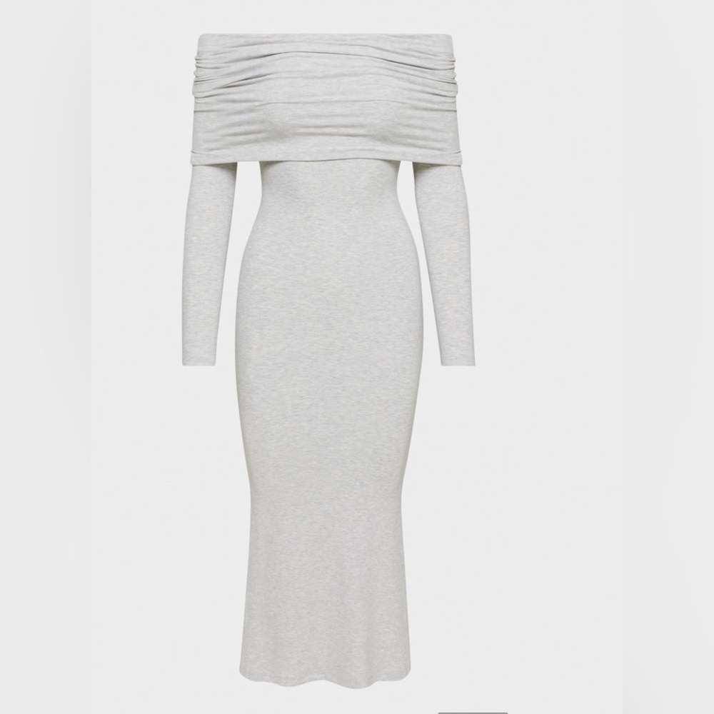 Aritzia Babaton The Group Luxe Lounge Off Shoulder Dress - Size M